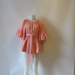 C/MEO COLLECTIVE EYELET OFF-THE SHOULDER ROMPER S*